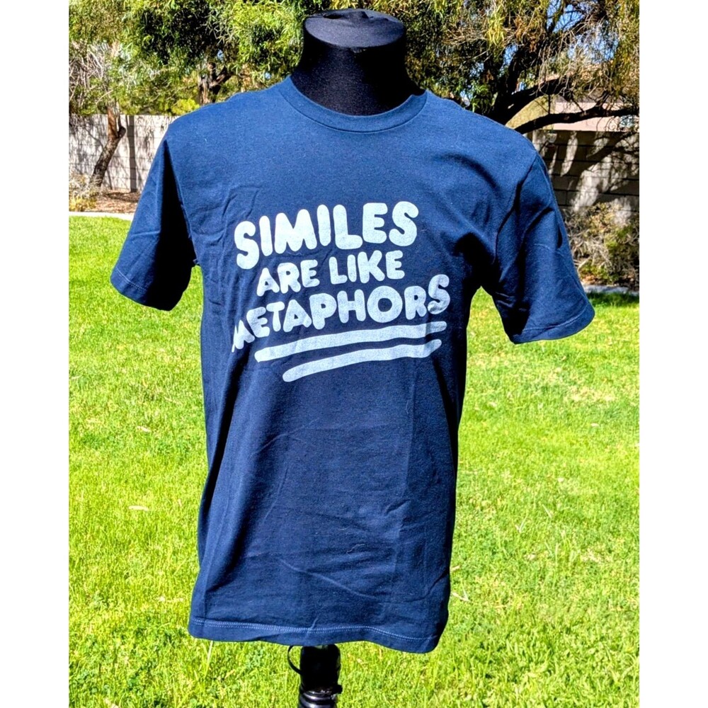 Similes Are Like Metaphors English Grammar Text Adult Medium Funny Geek T-shirt